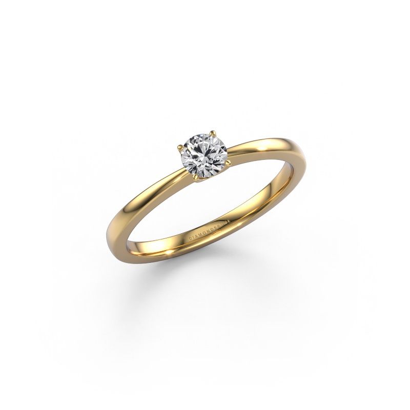 Bague de fiançailles Kitty 585 or jaune diamant 0.25 crt