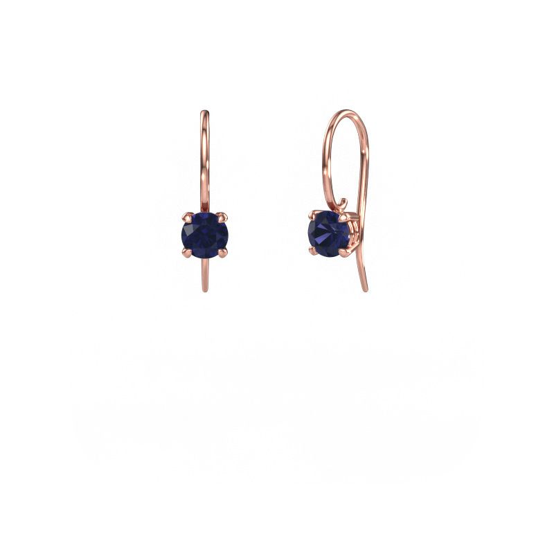 Ohrhänger Cleo RND 585 Roségold Saphir 5 mm
