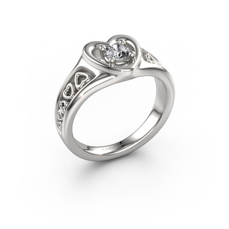 Ring Eura 950 platinum lab-grown diamond 0.25 crt