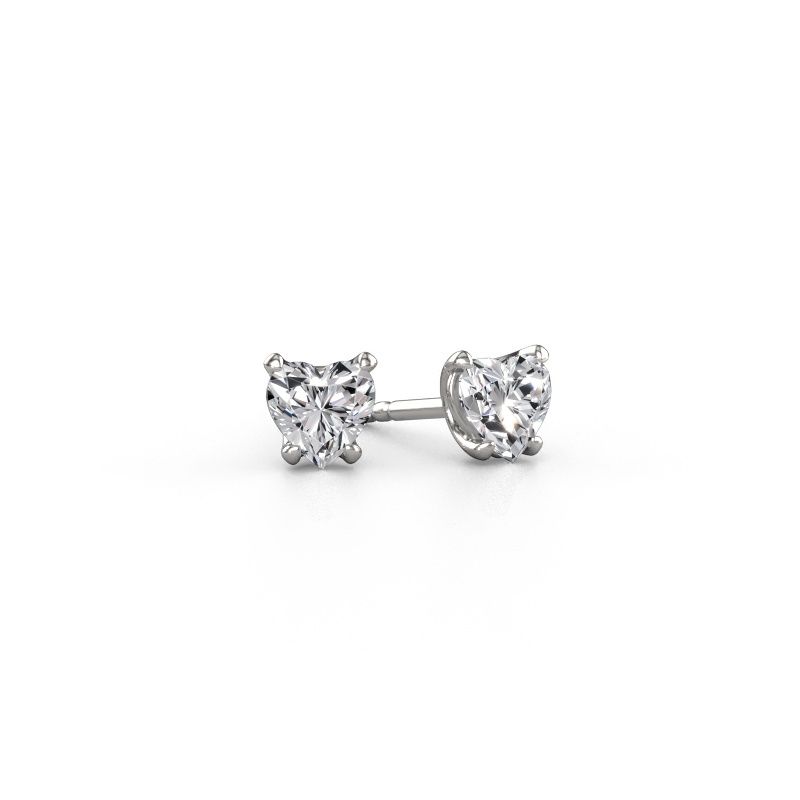 Ohrringe Sam Heart 585 Weißgold Lab-grown Diamant 0.50 crt