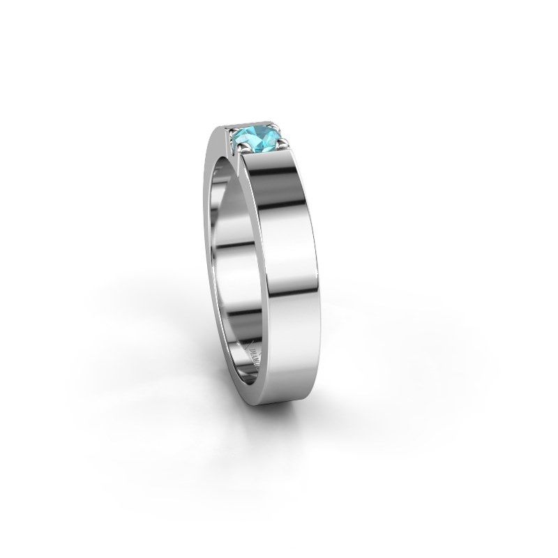 Afbeelding van Ring dana 1<br/>925 zilver<br/>Blauw topaas 3.7 mm