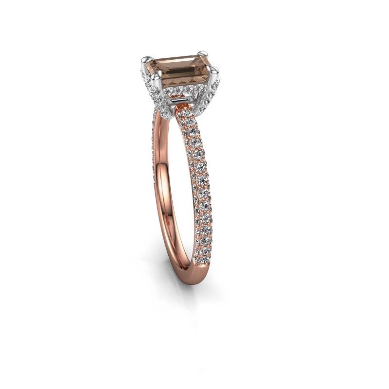 Image of Engagement ring saskia eme 2<br/>585 rose gold<br/>brown diamond 1.498 crt