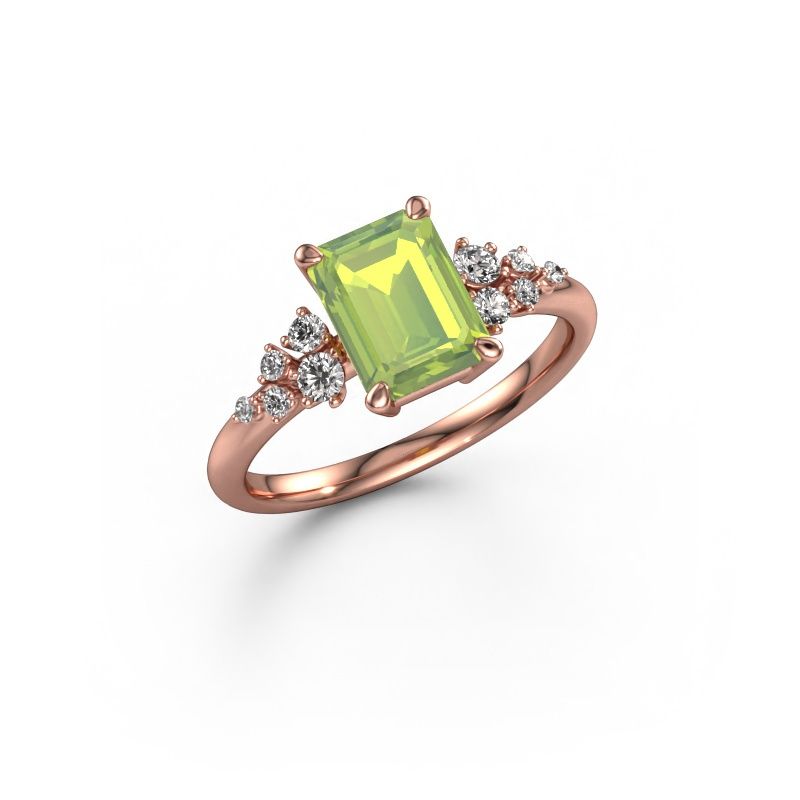 Verlobungsring Royce EME 585 Roségold Peridot 8x6 mm