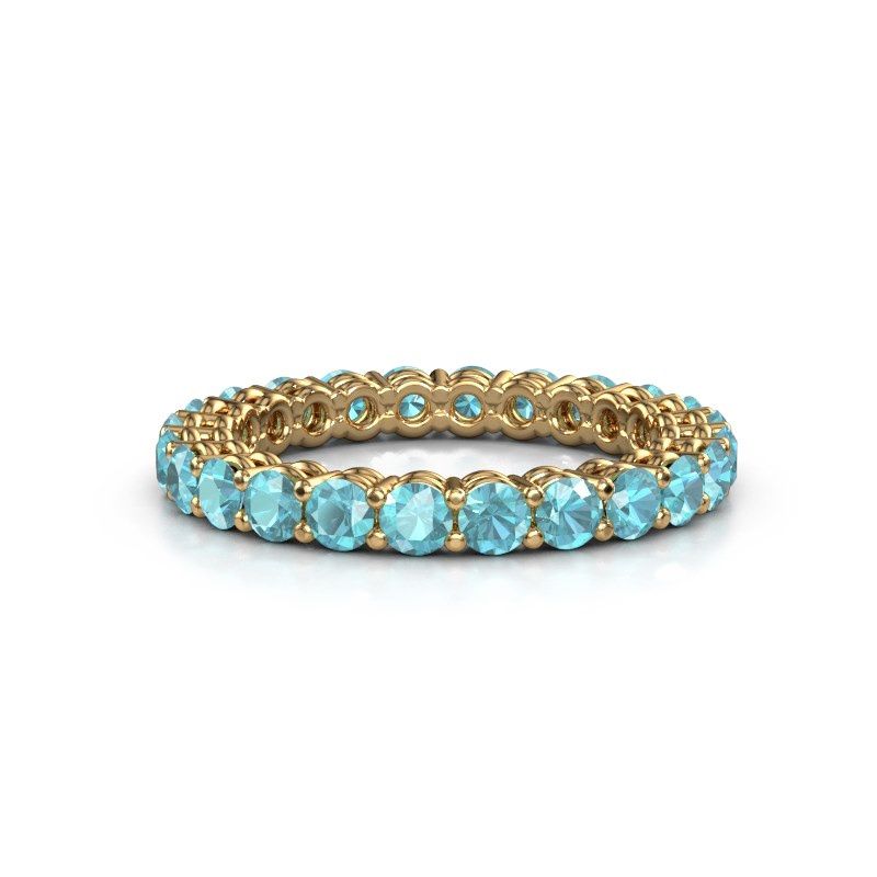 Image of Stackable ring Michelle full 2.7 585 gold blue topaz 2.7 mm