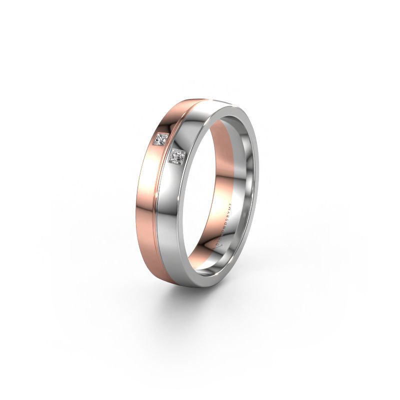 Ehering WH0231L25BP 585 Roségold Diamant ±5x2 mm