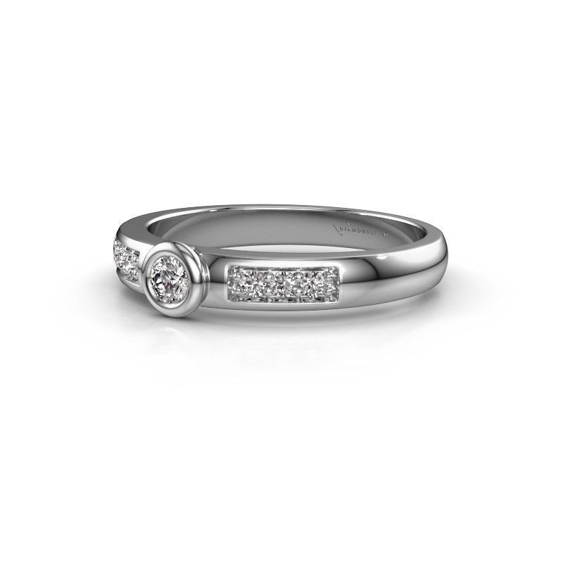 Afbeelding van Verlovingsring Lieke 925 zilver diamant 0.170 crt