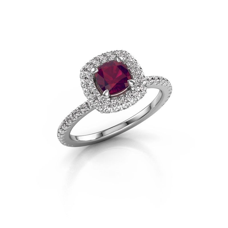 Image of Engagement ring Talitha CUS 585 white gold rhodolite 5 mm
