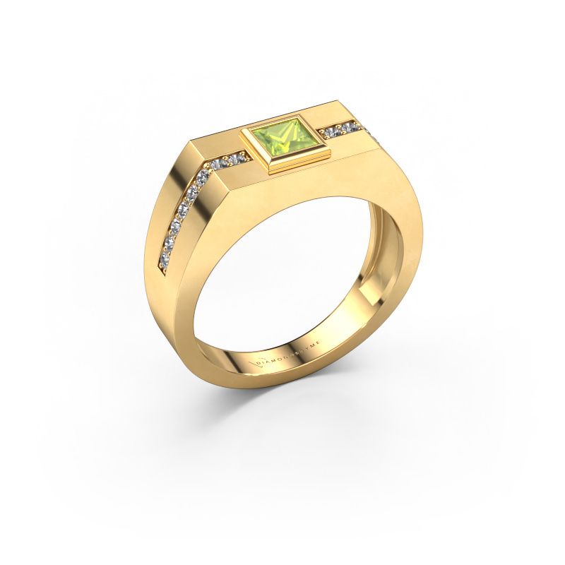 Heren ring Robertus 2 585 goud peridoot 4 mm