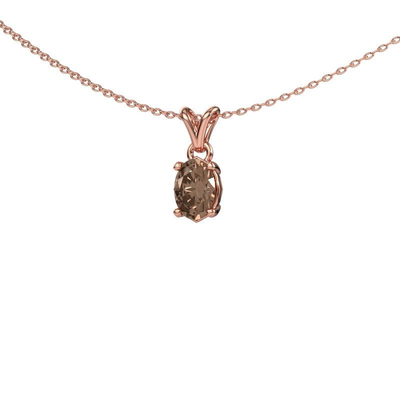 Hanger Lucy 1 585 rosé goud bruine diamant 0.70 crt