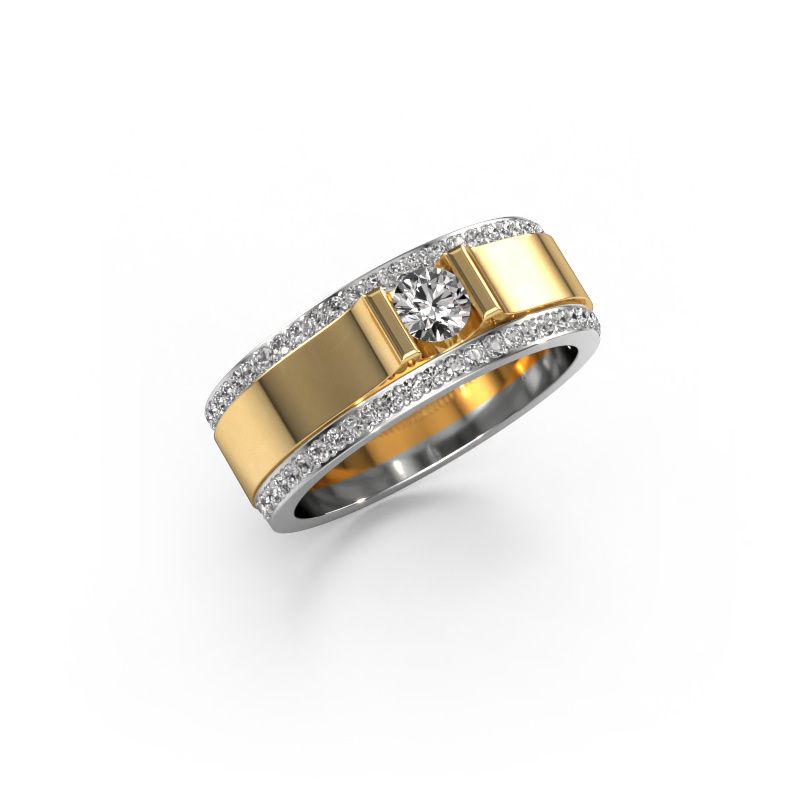 Herenring Danillo 585 goud zirkonia 4.2 mm