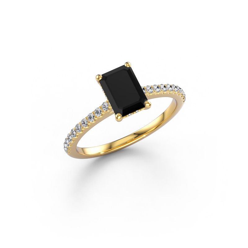 Engagement ring Sophie EME 585 gold black diamond 2.14 crt
