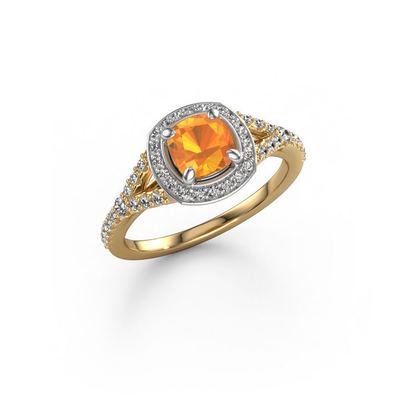 Engagement ring Pamela CUS 585 gold citrin 5.5 mm