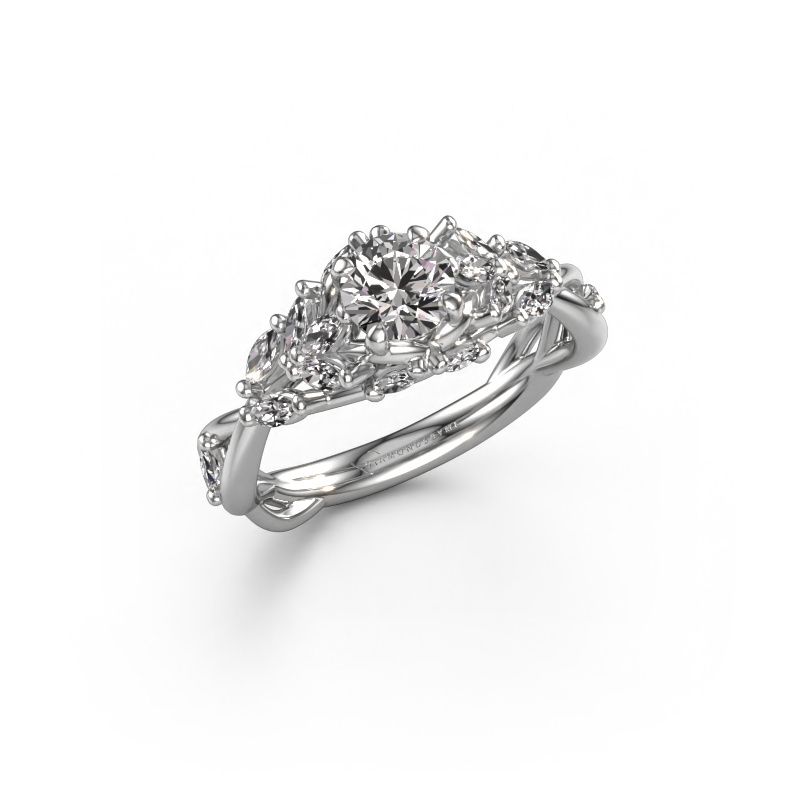 Engagement ring Samantha RND 585 white gold diamond 0.50 crt