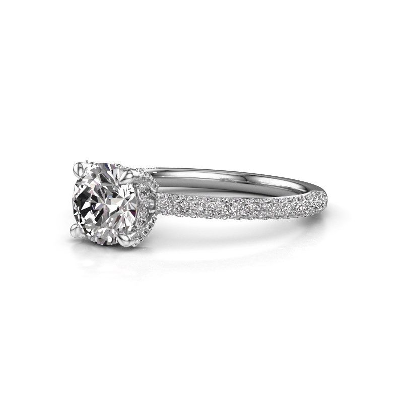Image of Engagement ring saskia rnd 2<br/>950 platinum<br/>diamond 1.612 crt