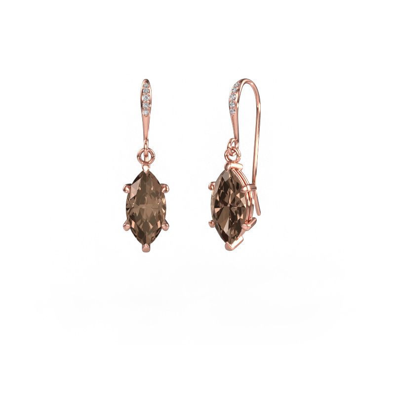 Pendants d'oreilles Laurie MRQ 2 585 or rose diamant brun 2.030 crt