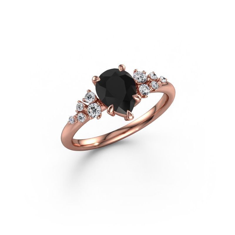 Verlobungsring Royce PER 585 Roségold Schwarz Diamant 1.453 crt