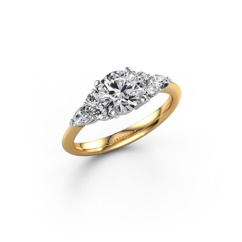 Engagement ring Melani RND 585 gold lab grown diamond 1.54 crt