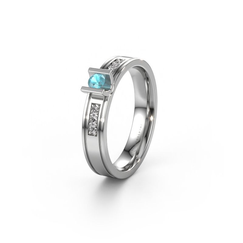 Alliance WH2108L14A 950 platine topaze bleue ±4x1.7 mm