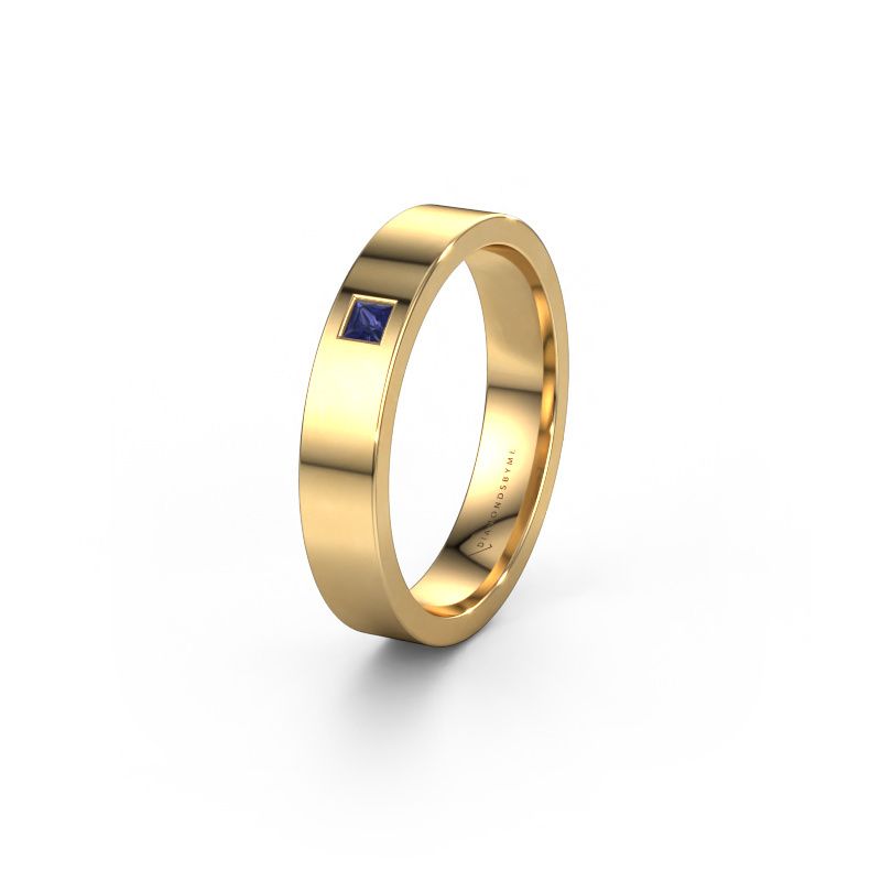 Wedding ring WH0101L14APSQ 585 gold sapphire ±4x1.7 mm