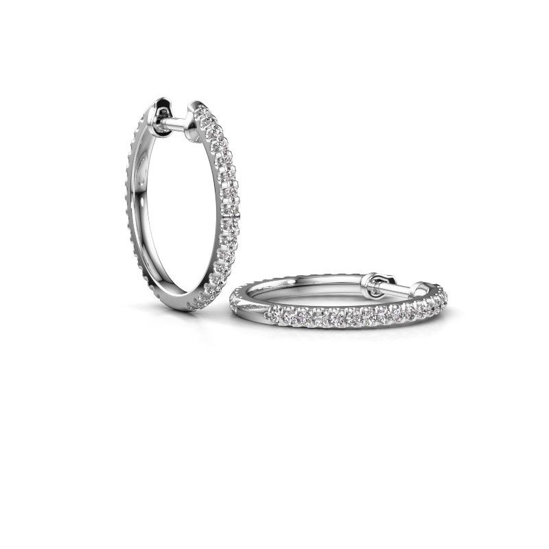 Bild von Creole jackie 15 mm a<br/>950 Platin<br/>Zirkonia 1.2 mm