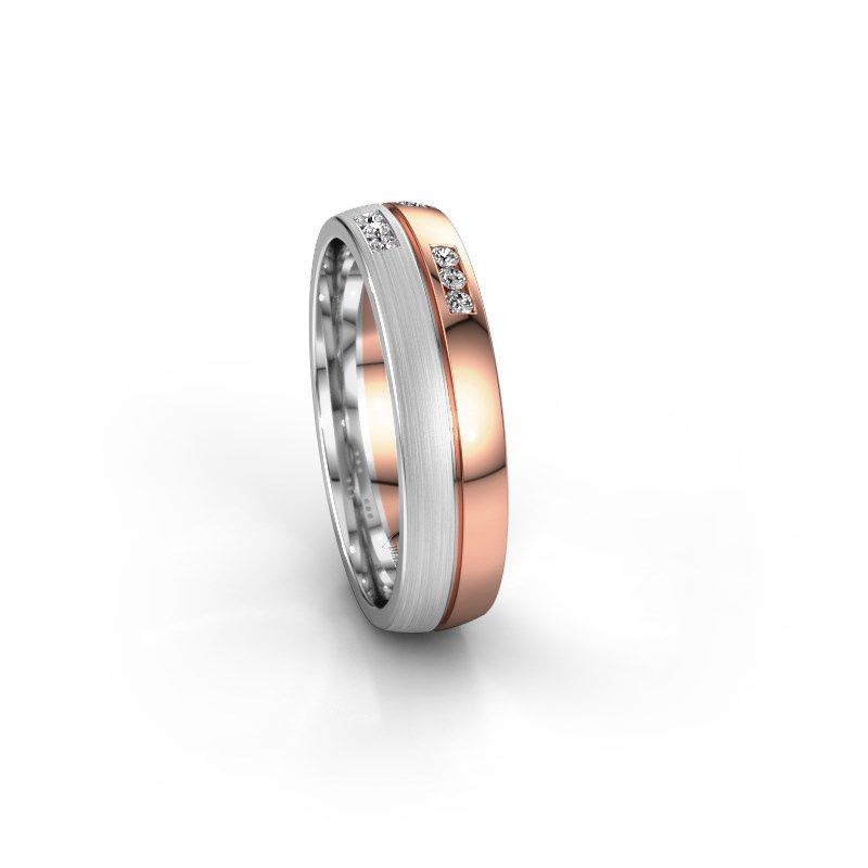 Image of Wedding ring WH0206L25APM<br/>585 rose gold ±5x1.7 mm<br/>Diamond