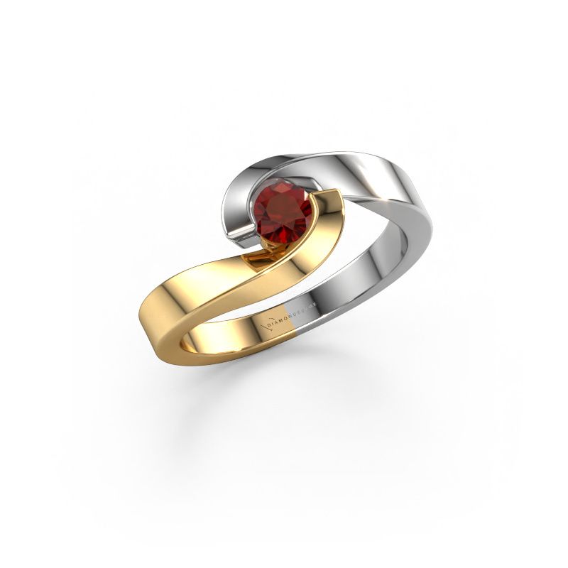 Bague Sheryl 585 or jaune grenat 4 mm