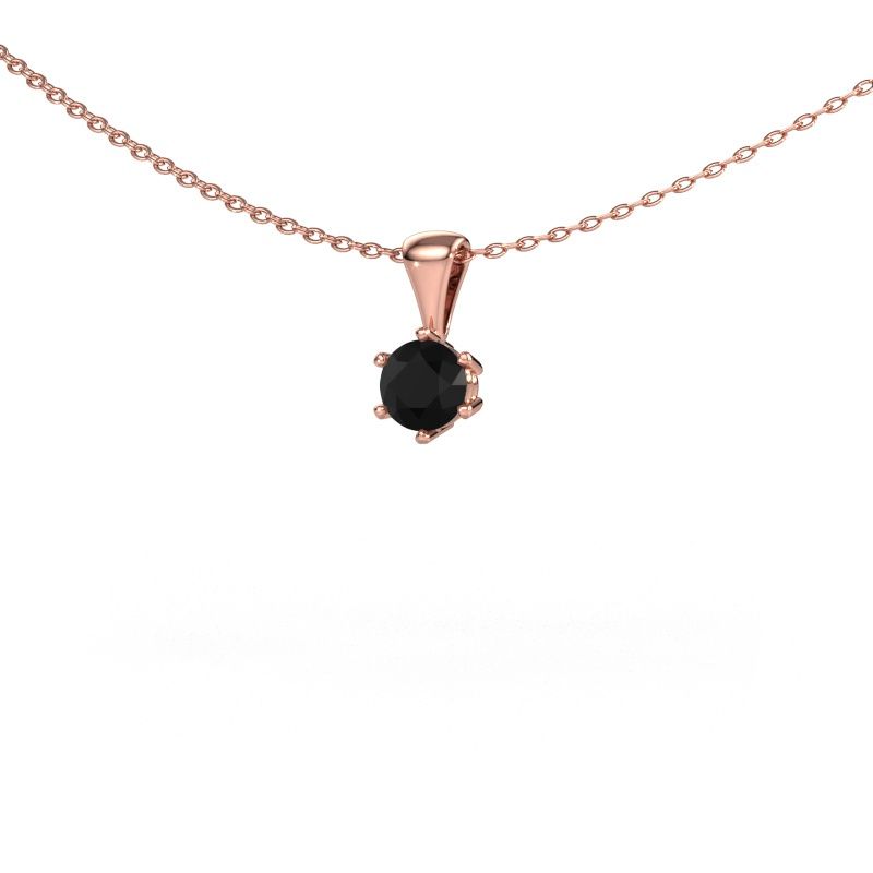 Ketting Fay 585 rosé goud zwarte diamant 0.48 crt