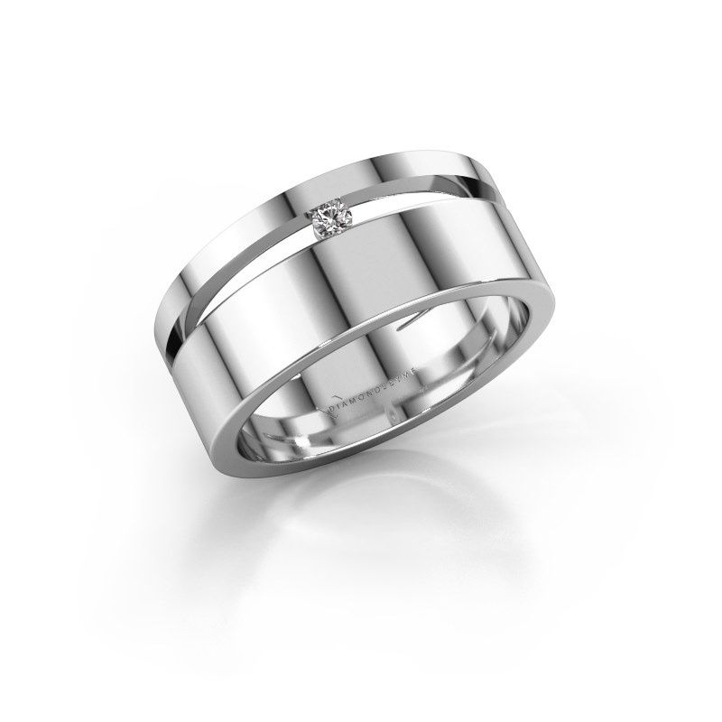 Afbeelding van Ring angie<br/>585 witgoud<br/>Diamant 0.03 crt