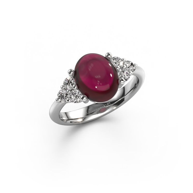 Ring Clarice 950 platinum garnet 10x8 mm