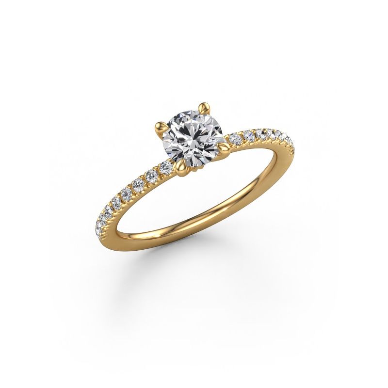 Engagement ring Crystal RND 2 585 gold lab-grown diamond 0.78 crt