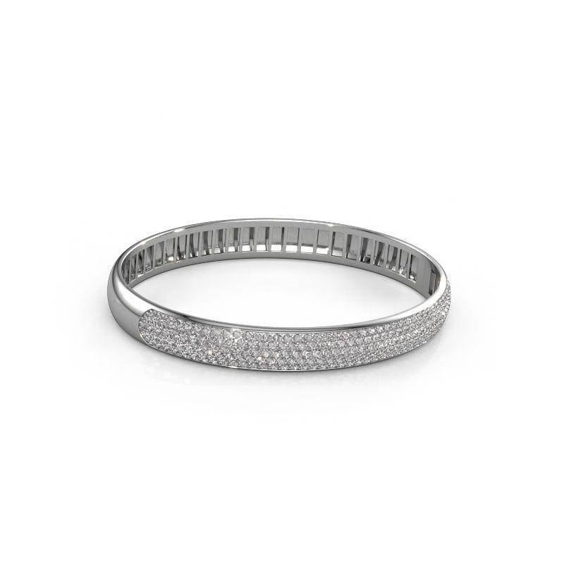 Bangle Emely 8mm 585 white gold diamond 3.036 crt