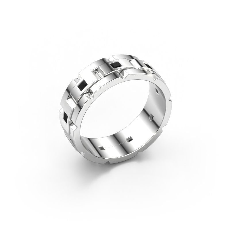 Heren ring Ricardo 2 950 platina zwarte diamant 0.63 crt