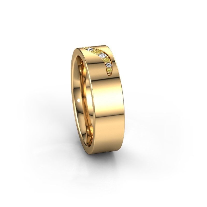 Image of Wedding ring WH2053L16BP<br/>585 gold ±6x2 mm<br/>Yellow sapphire