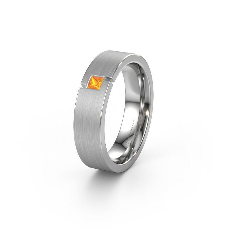Wedding ring WH2040L 585 white gold citrin ±5,5x2.2 mm