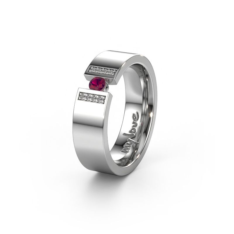 Alliance WH2096L16C 950 platine ±6x2.2 mm rhodolite
