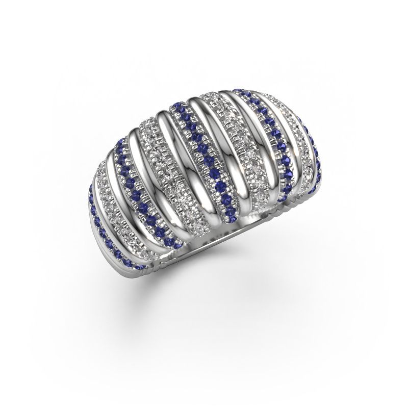 Ring Dawn 12mm 585 white gold sapphire 1 mm