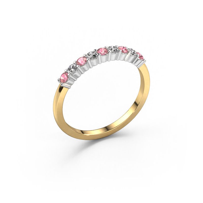 Ring Yasmin 9 585 gold tourmaline pink 2.4 mm