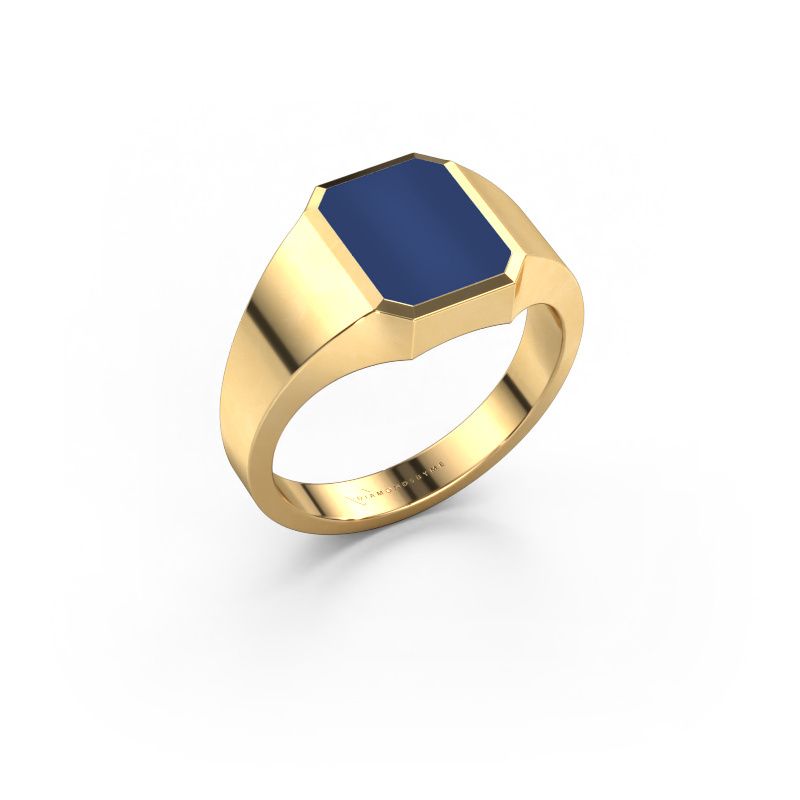 Pinky Ring Lars 1 585 Gold Lapislazuli 10x8 mm