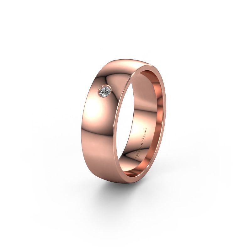 Alliance WH0101L26AP 585 or rose diamant synthétique ±6 x 1,4 mm