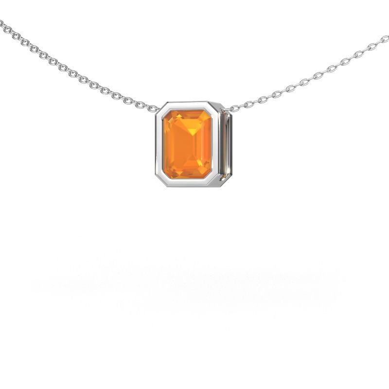 Hanger Lavon EME 585 witgoud citrien 8x6 mm