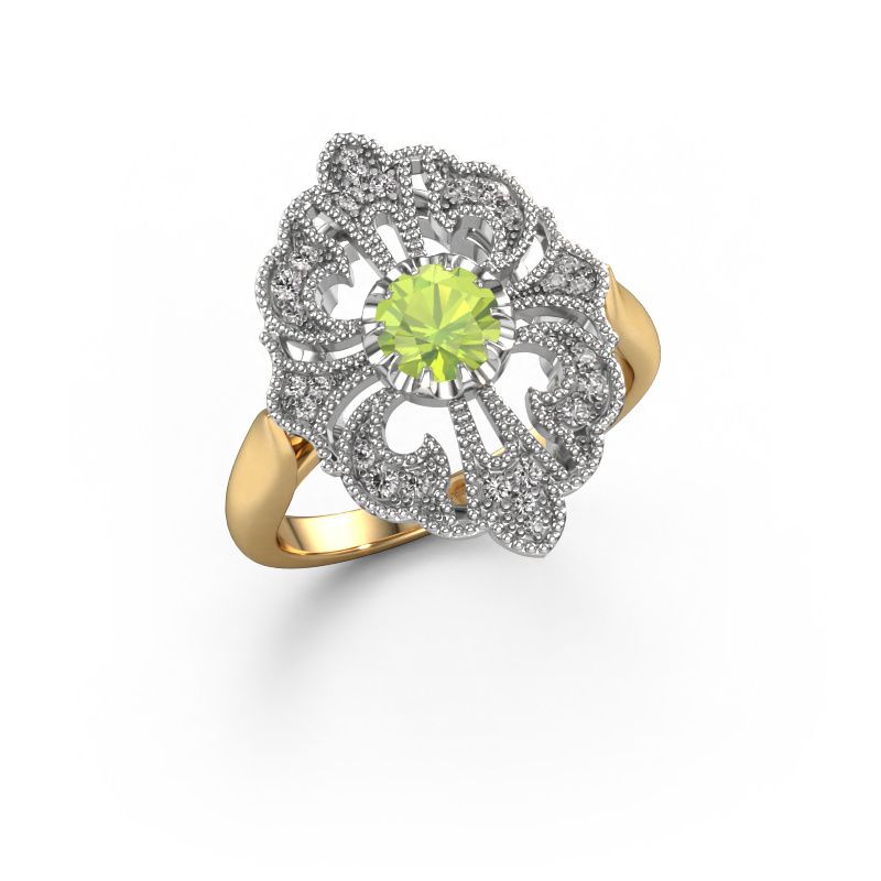 Engagement ring Naida 585 gold peridot 5 mm