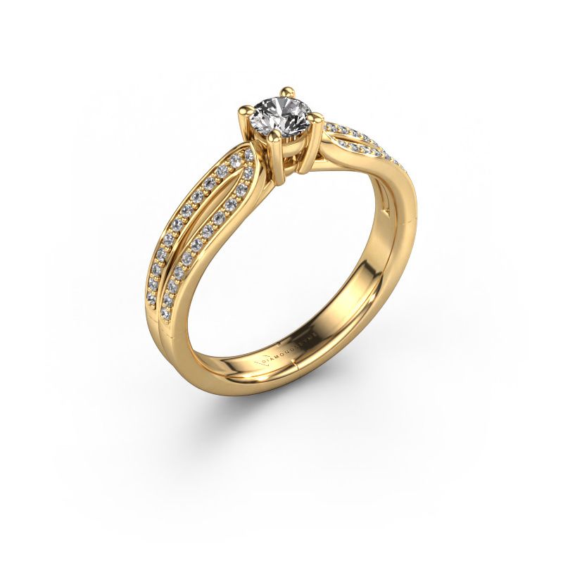Verlobungsring Antonia rnd 2 585 Gold Diamant 0.53 crt