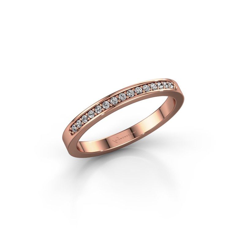 Afbeelding van Aanschuifring SRJ0005B20H4<br/>585 rosé goud<br/>Diamant 0.113 crt