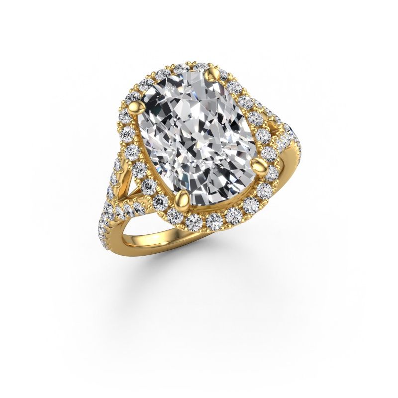 Engagement ring Kimber CSH 585 gold lab grown diamond 5.68 crt