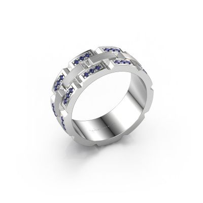 Men's ring Ricardo 4 585 white gold sapphire 1.2 mm