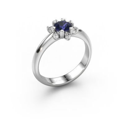 Ring Liesbeth 585 white gold sapphire 5 mm