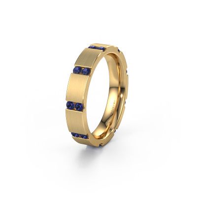 Weddings ring WH2132L14BM 585 gold sapphire ±0.16x0.09in