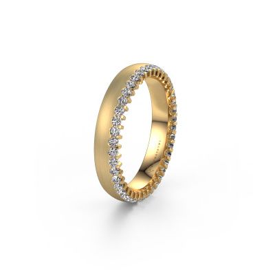 Wedding ring WH2138L24B 585 gold zirconia ±0.16x0.08 in