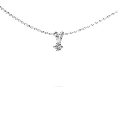 Necklace Jannette 585 white gold diamond 0.03 crt
