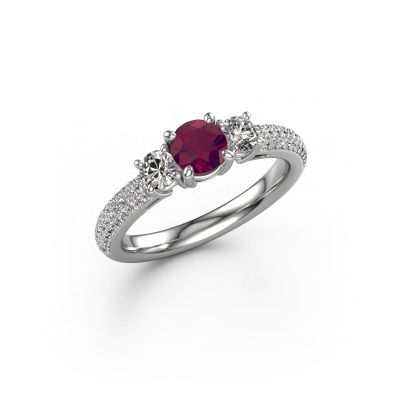 Engagement ring Marielle RND 585 white gold rhodolite 6 mm